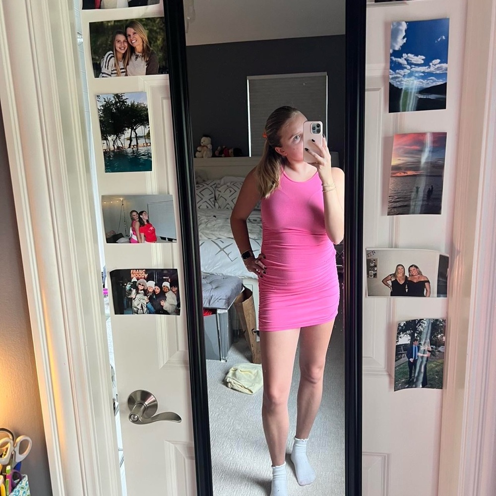 Pink Aritzia Bodycon Dress